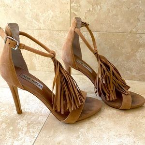 Steve Madden Suede Leather Fringe Heels